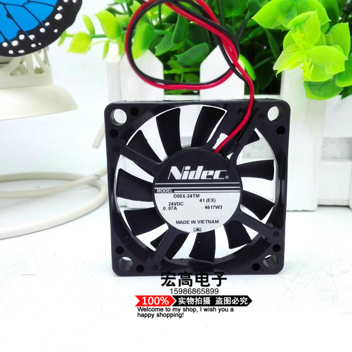 原装正品NIDEC24V静音 5010 5CM变频器风扇 0.07A D05X-24TM