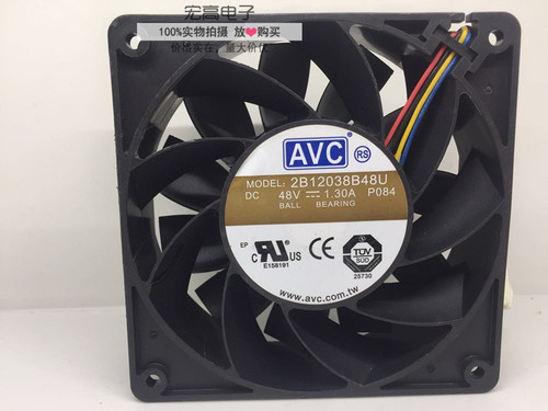 AVC 12CM/厘米12038 48V1.3A工业设备PWM暴力散热风扇2B12038B48U - 封面