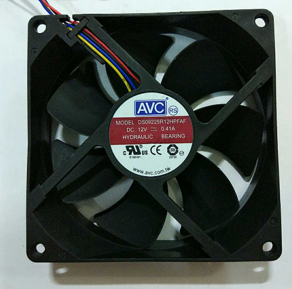AVC DS09225R12HPFAF 9025 9cm 12V 0.41A 4线 CPU散热 机箱风扇