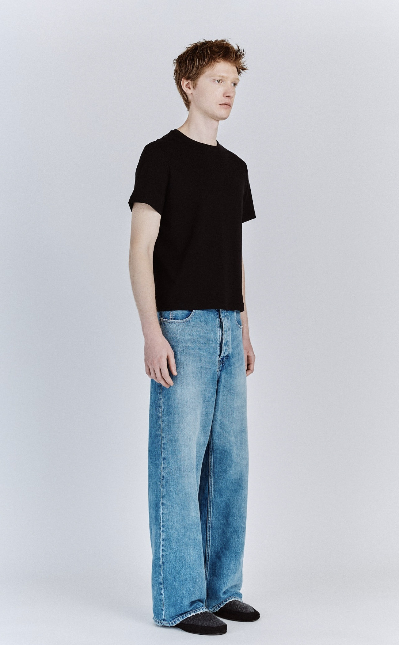 thumbnail for Vujade009-Jake Microfiber Cotton Crew Neck Solid Color Base Shirt Short Wide Slim Fit Short Sleeve T-Shirt