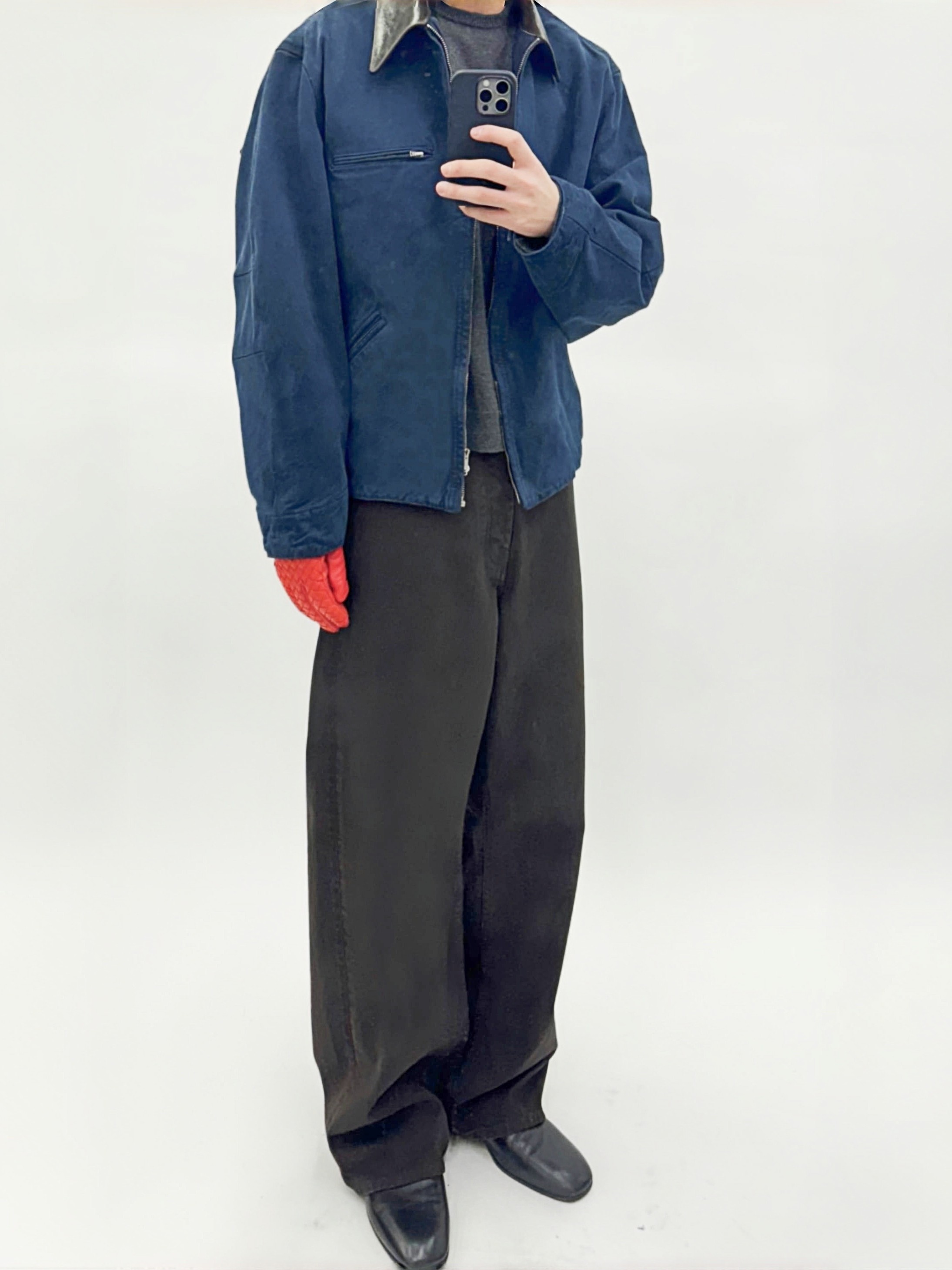 VUJADE KIRK HEAVY WORK JACKET Vujade010-Kirk Canvas Leather Collar 