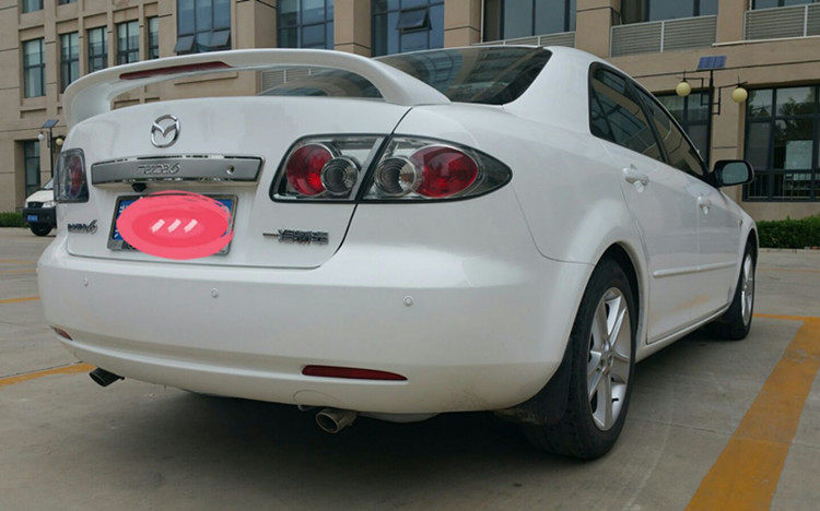 马自达6专用改装尾翼 06~12年马6带灯定风翼 m6带烤漆打孔定风翼