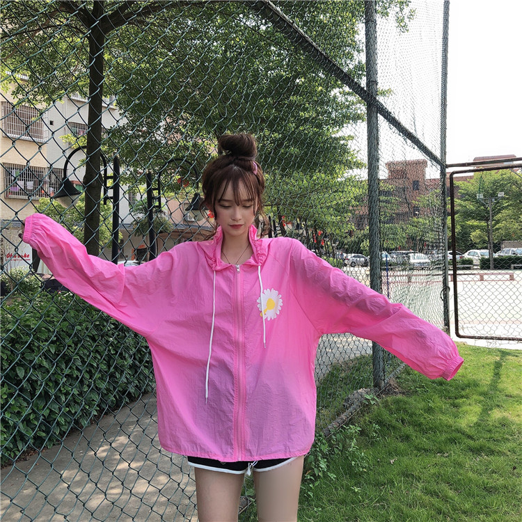 Real price small Korean loose and versatile short sleeve summer sunscreen thin