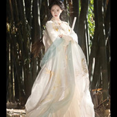 夏秋新款 宋制汉服女原创齐腰襦裙武侠超仙重工刺绣大袖 飞机袖