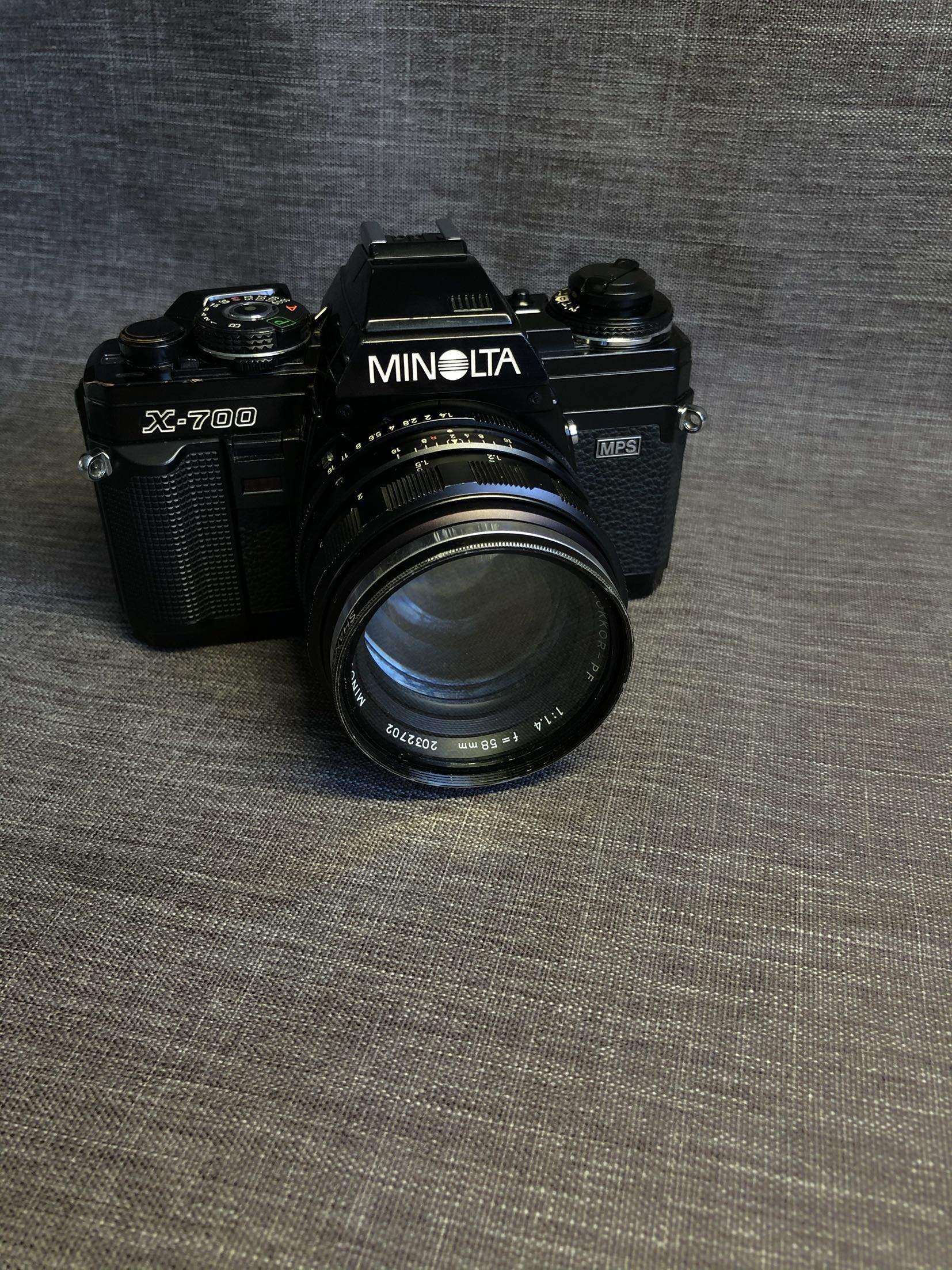 minolta/美能达/x700套机50 1.4镜头/135胶卷单反相机/功能好