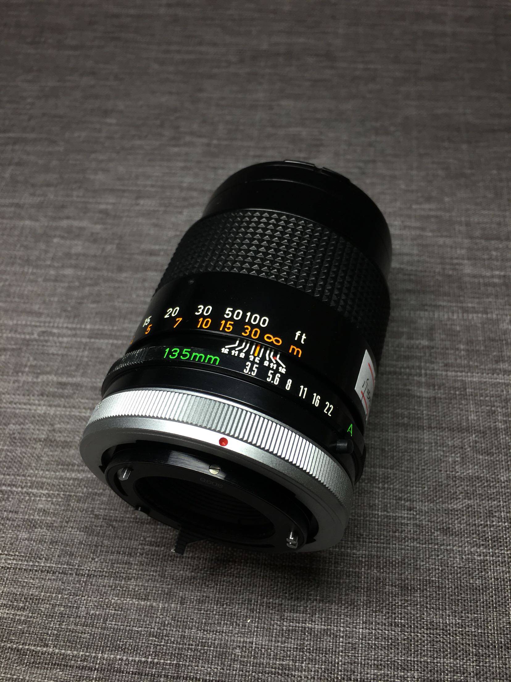 canon FD135 1:3.5 s.c 佳能定焦单反镜头成色佳镜片三无调焦流畅