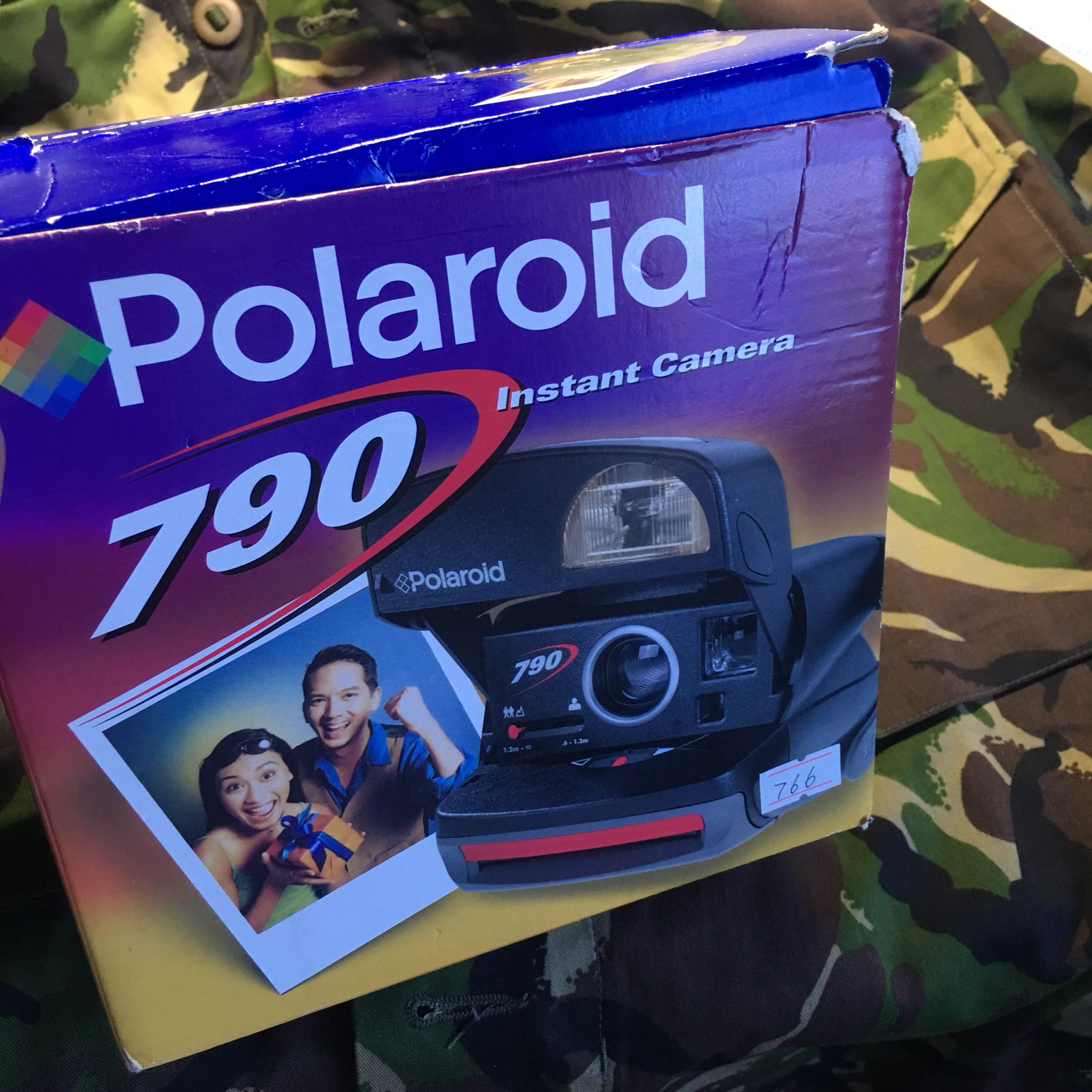 宝丽来新款深灰色790拍立得相机准新机箱说全新功能好镜片三无766