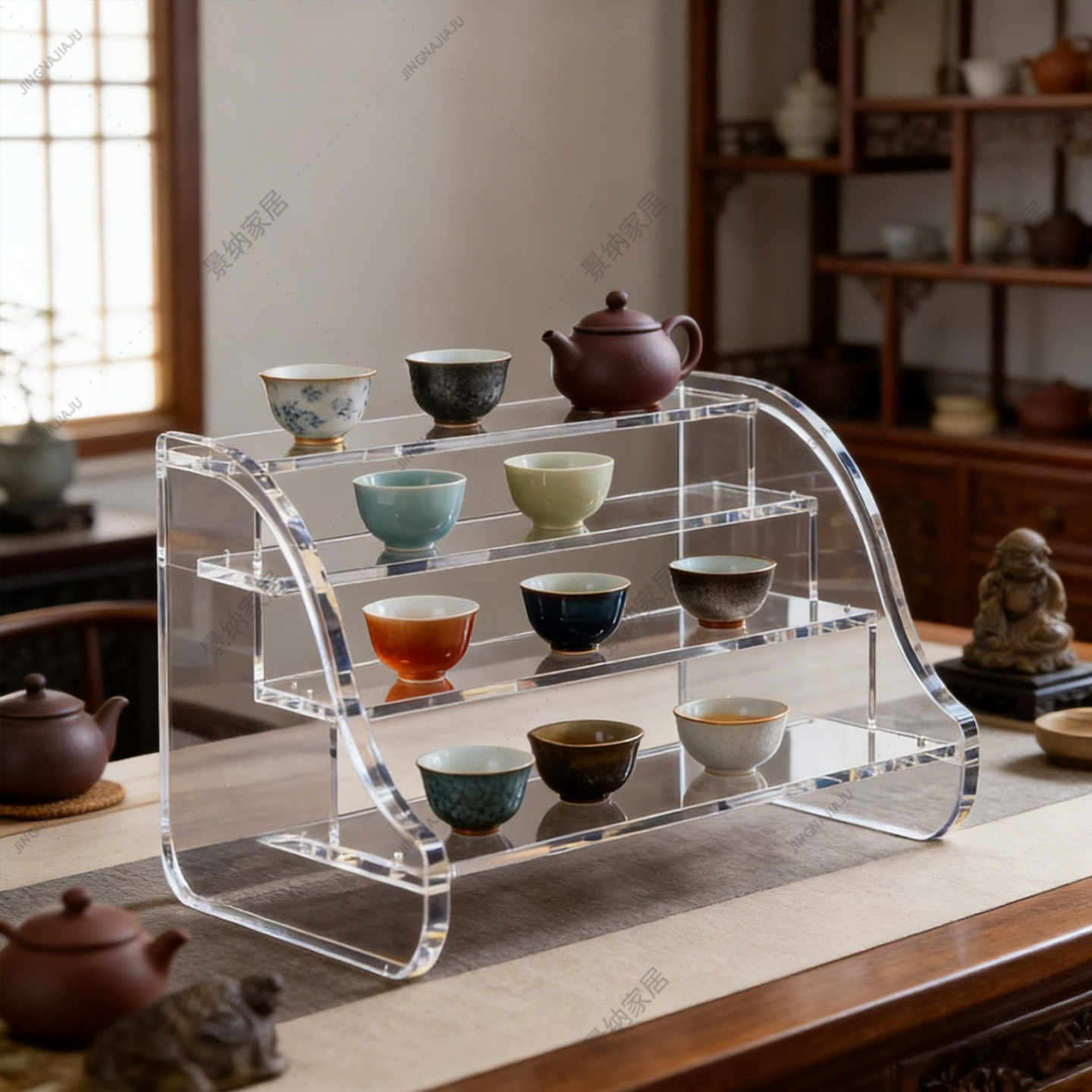 亚克力茶宠桌面展架陶瓷店置物架多宝阁手办展示架茶杯茶壶收纳架,住宅家具,多宝格/博古架,淘宝优惠券,粉丝福利购,淘宝优惠卷