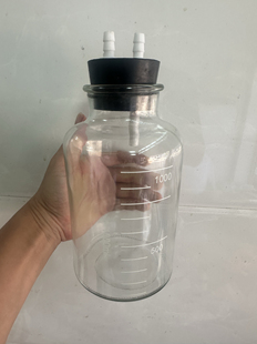玻璃负压瓶带刻度电动人流机贮液瓶1000ml脚踏吸引器吸引器玻璃瓶