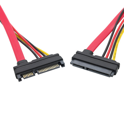 7+15pin连体 SATA电源+数据公母连体线电源数据线直头30cm50厘米
