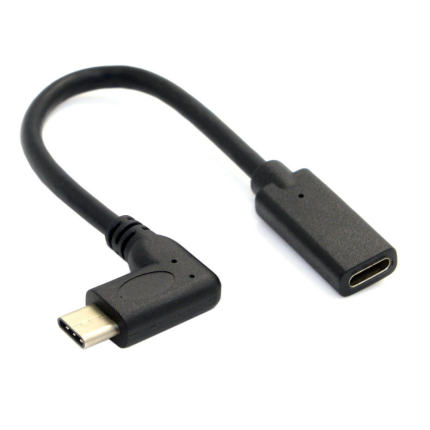 type c延长线 0.2米弯type c数据延长线 USB3.1公对母充电数据线