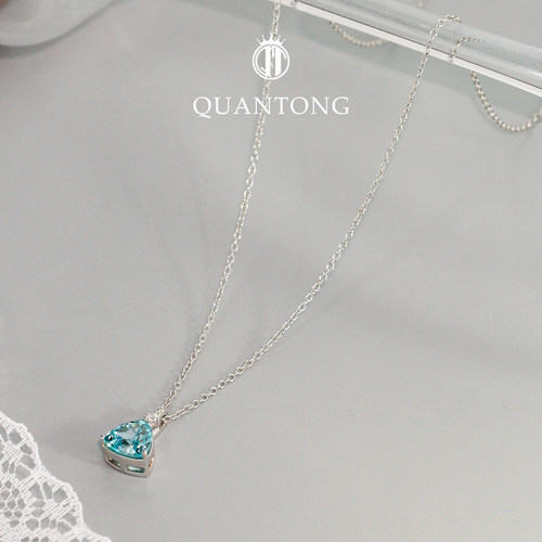 培育三角帕拉伊巴S925银吊坠