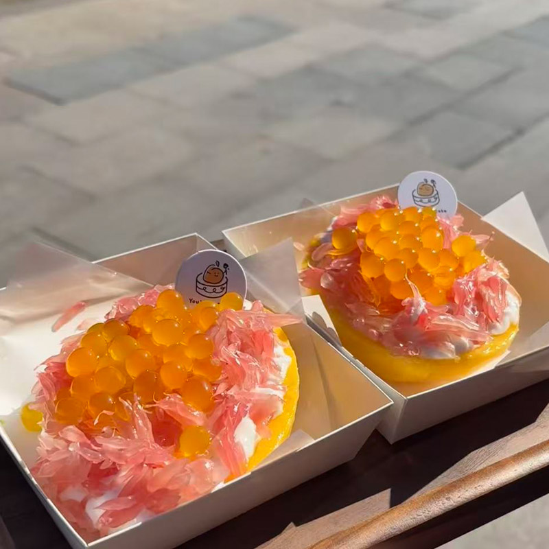 固体杨枝甘露打包盒子