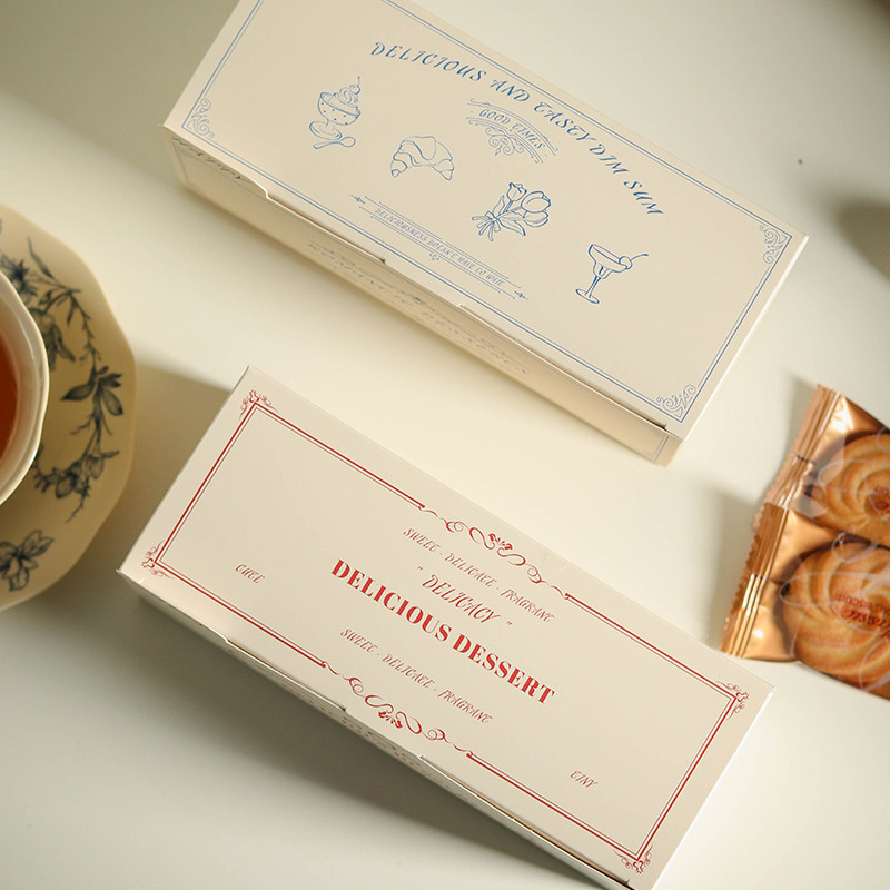 新年礼盒包装糖果雪花酥曲奇饼干包装盒糯米船烘焙礼品包装盒子