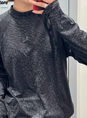 Nike/耐克 Dri-Fit ADV AJ男子训练速干爆裂纹高领长袖FD8124-022