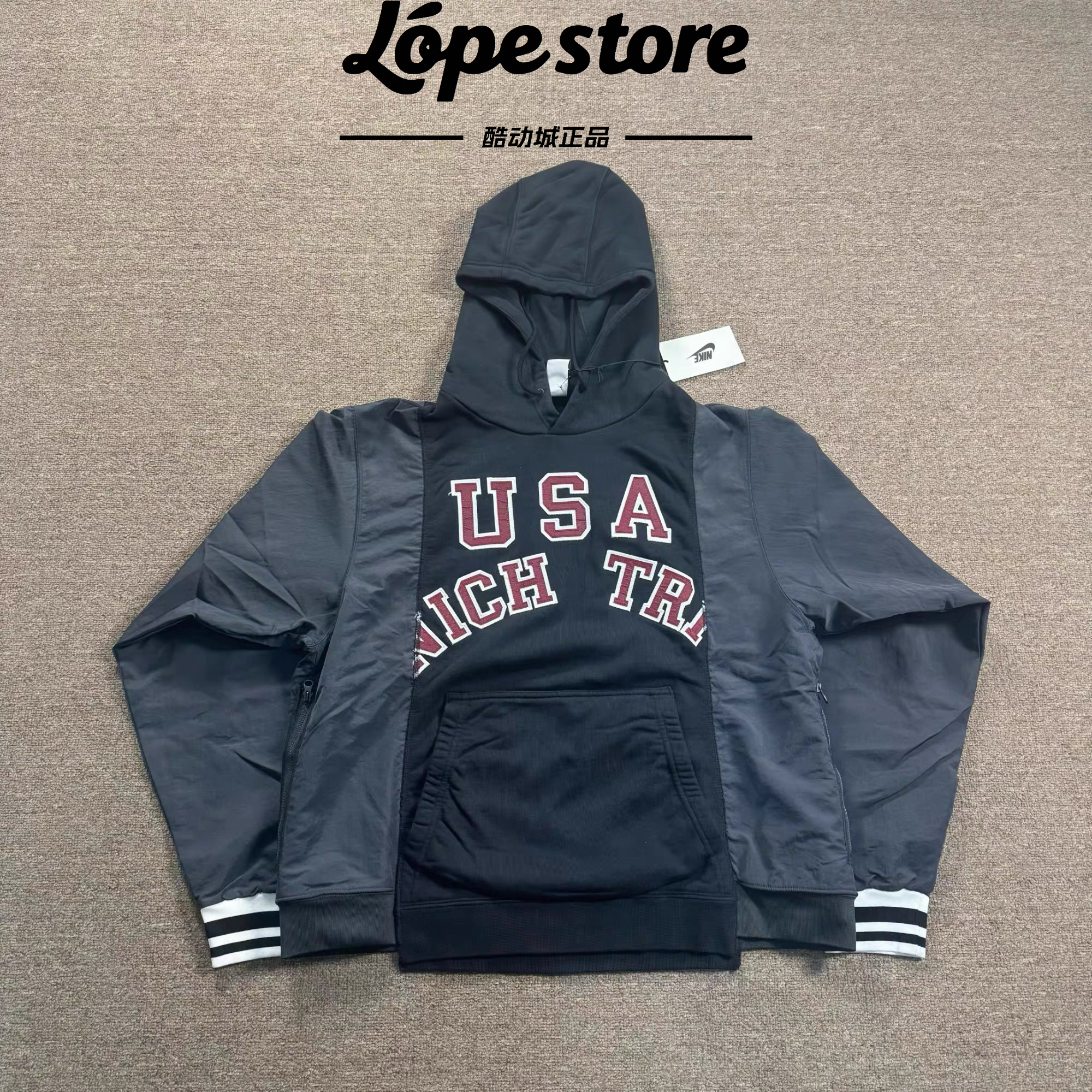 Nike/耐克 Ispa 男子运动休闲训练拼接连帽衫卫衣CD6372