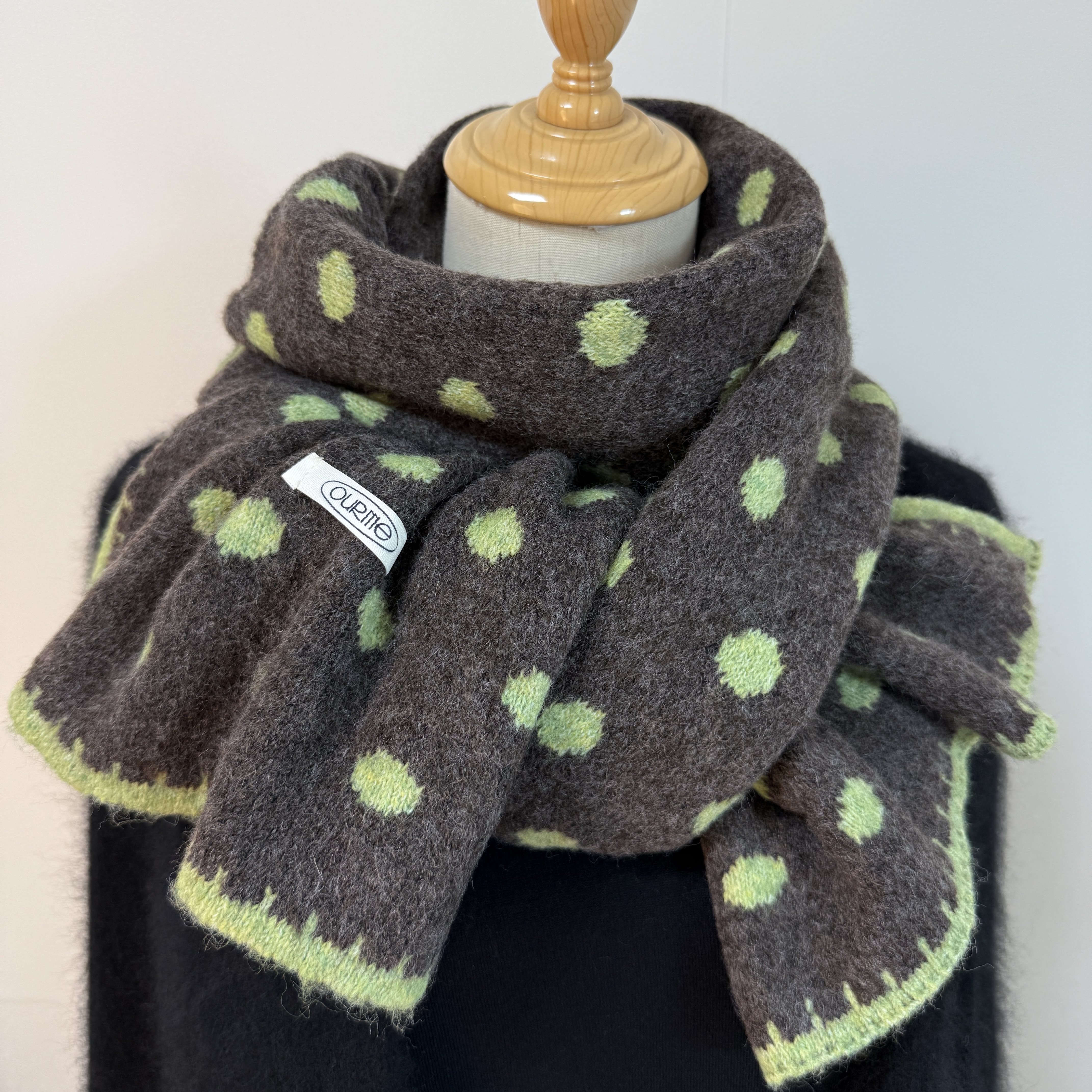 好看极了～韩单波点针织围巾女秋冬新款柔软保暖加厚学生毛线围脖,服饰配件/皮带/帽子/围巾,围巾/丝巾/披肩,淘宝优惠券,粉丝福利购,淘宝优惠卷