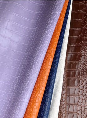 910鳄鱼纹半哑光环保加厚1.0MM皮革皮料仿皮人造革软硬包手工箱包
