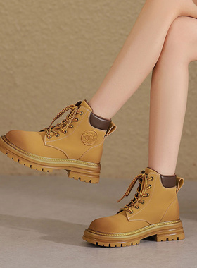 西村名物（微瑕）秋季马丁靴户外工装靴女款复古英伦风短靴43791