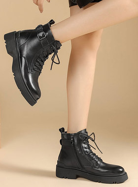 西村名物（微瑕）英伦风马丁靴女秋季款短靴机车靴厚底百搭43961