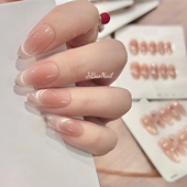 流行裸色春季 2025高级手工穿戴甲显白猫眼腮红美甲四季 款 轨迹