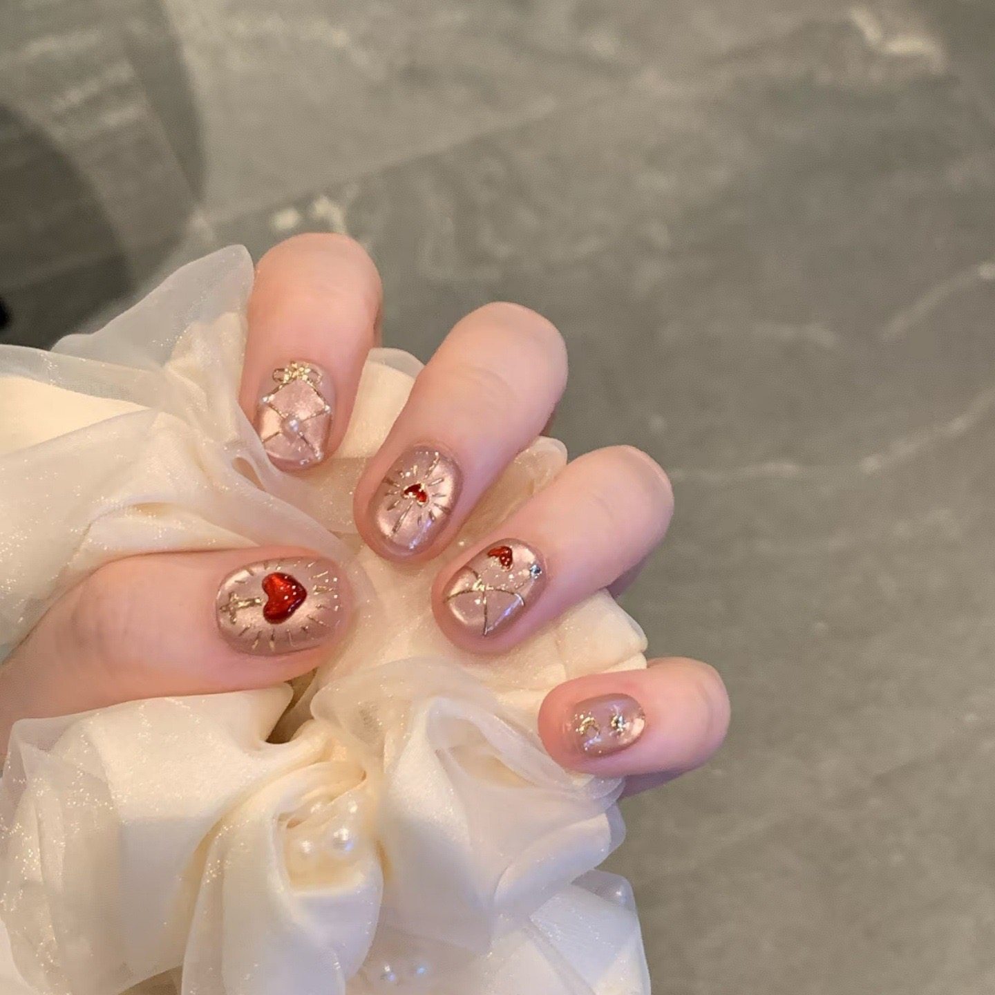 【丘比特】手工穿戴甲秋冬新款红色高级感简约百搭美甲贴片,彩妆/香水/美妆工具,穿戴甲/甲片,淘宝优惠券,粉丝福利购,淘宝优惠卷