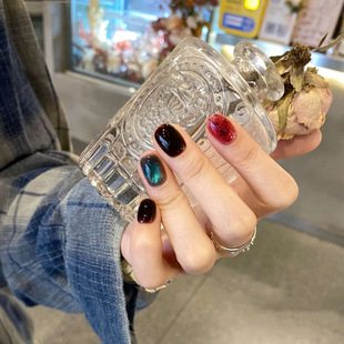 【盗心贼】小熊手工穿戴甲显白纯欲猫眼渐变腮红光疗美甲四季流行