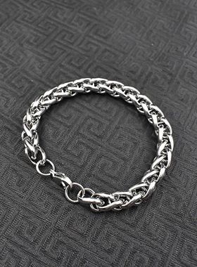 嘻哈钛钢龙骨链手链男士复古韩版个性学生手环朋克欧美简约首饰品
