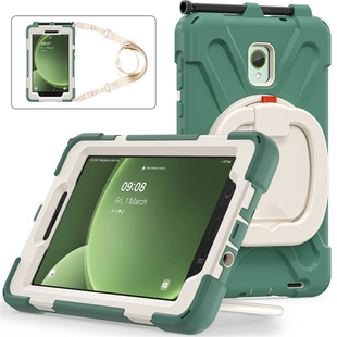 适用于三星Galaxy Tab Active5保护壳8英寸平板SM-X306B壳Active3全包防摔壳T570硅胶套SM-X300旋转支架皮套