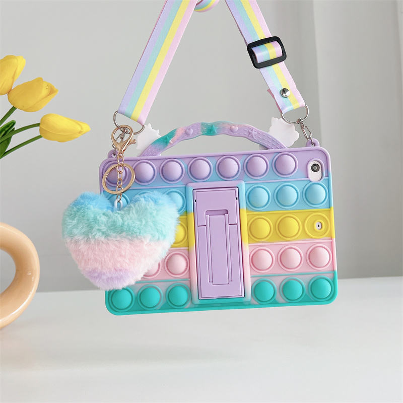 适用苹果ipad air4mini345硅胶pro11皮套手提ipad10.2保护壳9.7软