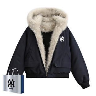 奥莱联名冬季新款连帽鸭绒羽绒服男士时尚袄子保暖座山雕宽松外套