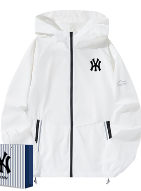 奥莱联名UPF50+防晒衣男士夏季连帽轻薄透气休闲时尚户外运动服