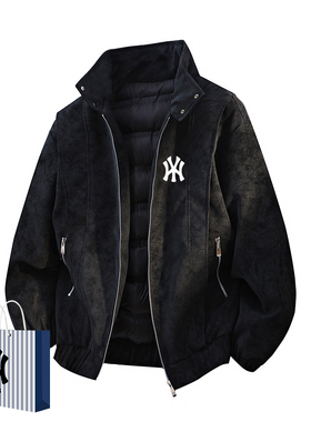 奥莱联名男士冬季90鸭绒羽绒服新款PU皮2026好看防寒保暖休闲外套