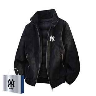 奥莱联名男士冬季90鸭绒羽绒服新款PU皮2026好看防寒保暖休闲外套