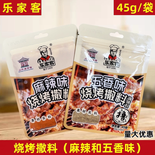 烧烤料乐家客烧烤撒料五香味麻辣味烧烤料45g烧烤调料烤肉调味料