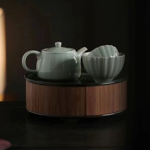 北溪堂焦月青瓷九如一壶两杯茶壶茶杯家用泡茶套装轻奢商务伴手礼