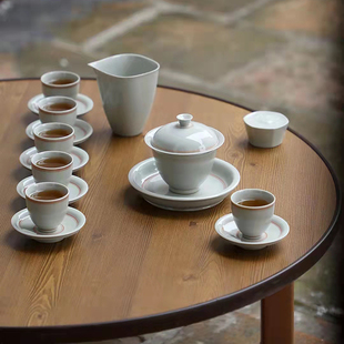 北溪堂冰台釉含元盖碗套组茶碗茶壶高端茶具小茶壶家用送礼礼盒装