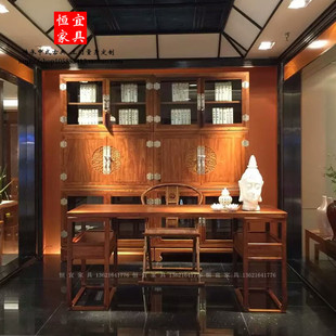 刺猬紫檀书桌实木家具新中式红木办公桌花梨木办公桌简约写字台