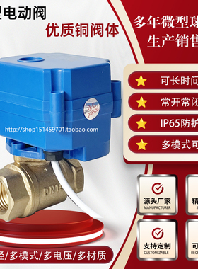 CWX-15Q/N微型电动阀门球阀 厂家直销4分DN15 20 25 32铜二通水阀