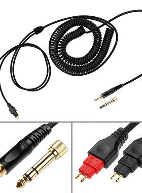 DEMINNA适用于森海HD580 HD600 HD650 HD660S弹簧耳机音频线材