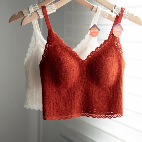 Kbra法式蕾丝保暖背心女