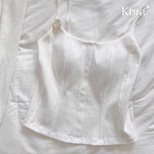 Kbra鱼骨修身吊带背心女夏外穿