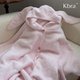 Kbra少女风半边绒兔耳朵斗篷睡袍女蝙蝠袖 冬长款 加厚可外穿家居服
