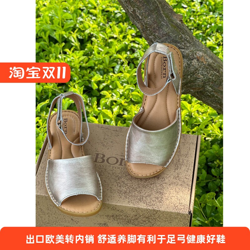 足弓支撑欧美平跟鱼嘴夏季女鞋