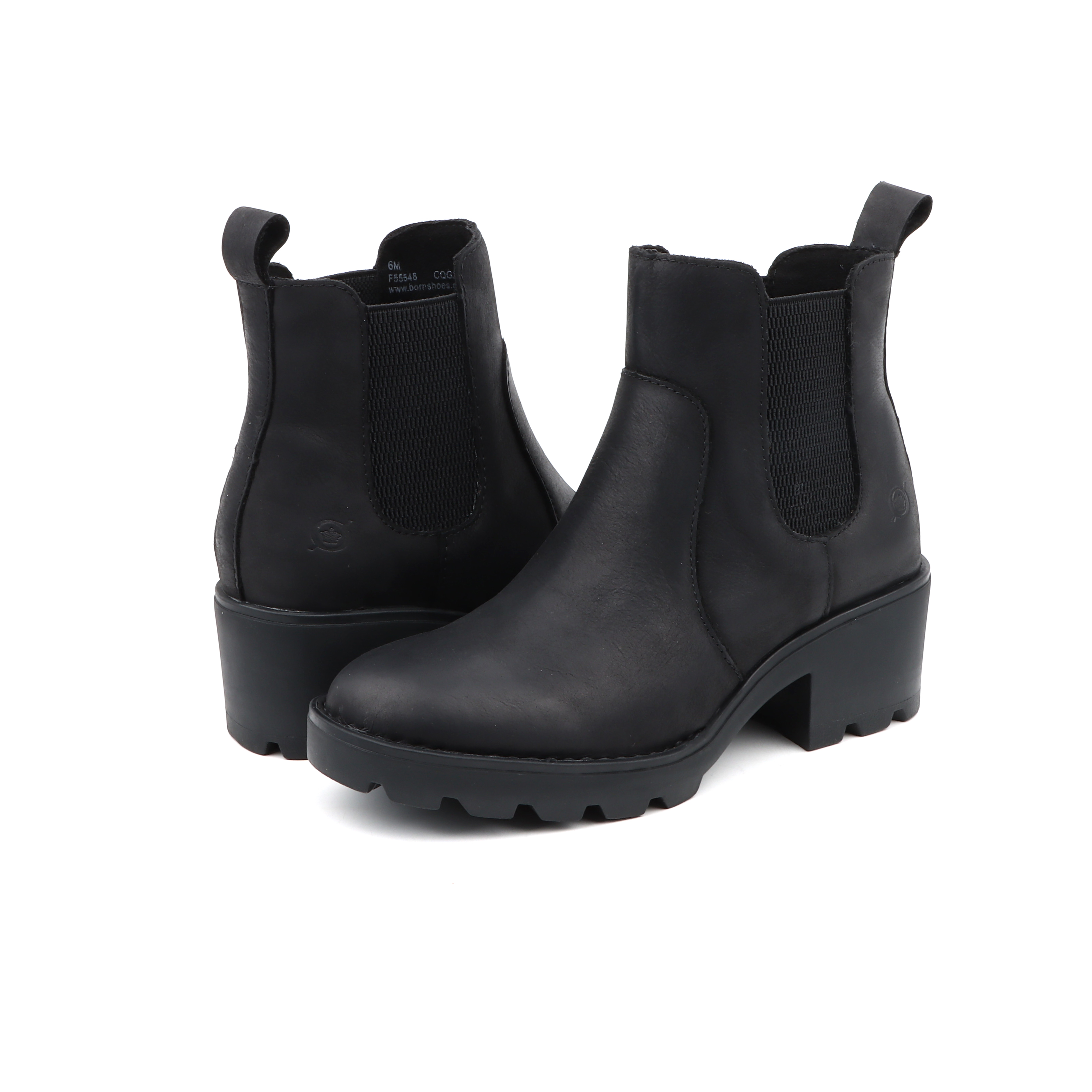 BORN足弓支撑高跟切尔西短战靴