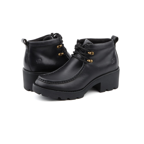 英伦帅气轻便粗跟足弓支撑短靴