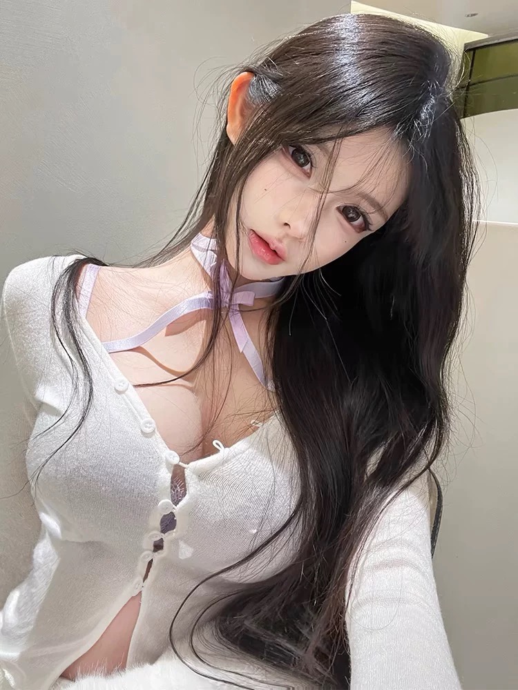 性感纯欲风甜美公主氛围紫* 挂脖蝴蝶结紫色聚拢内衣内搭气质文胸