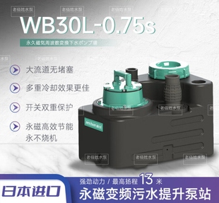 日本森川永磁变频污水提升泵站WB30L永磁电机高效节能排污水器