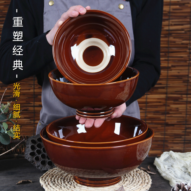 复古陶瓷高脚大碗大号汤面碗老式怀旧陕西老碗关中碗油泼面碗商用,餐饮具,碗,淘宝优惠券,粉丝福利购,淘宝优惠卷