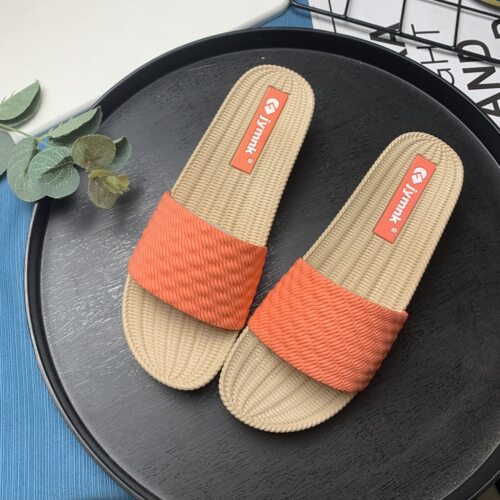 蒙尼克女士pvc厚底时尚一字拖